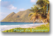 Morne Larcher vu de la plage du Diamant